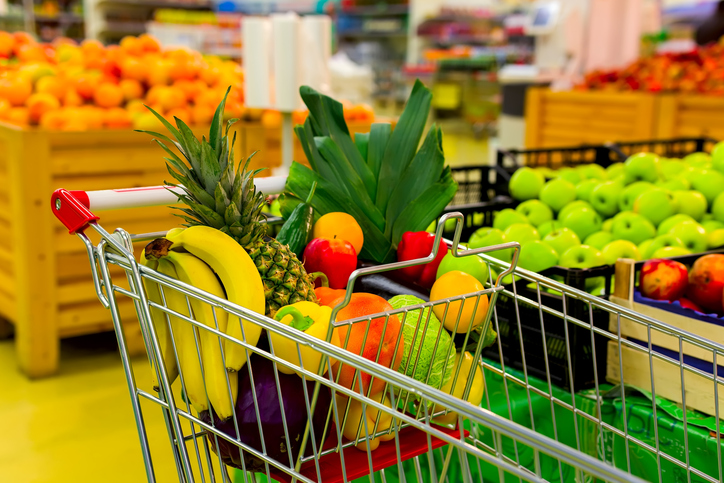 Healthy foods at grocery store